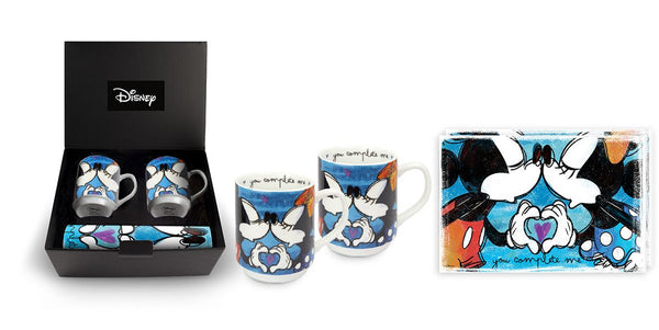 Disney stapelbeker en placemat You Complete Me Mickey &amp; Minnie