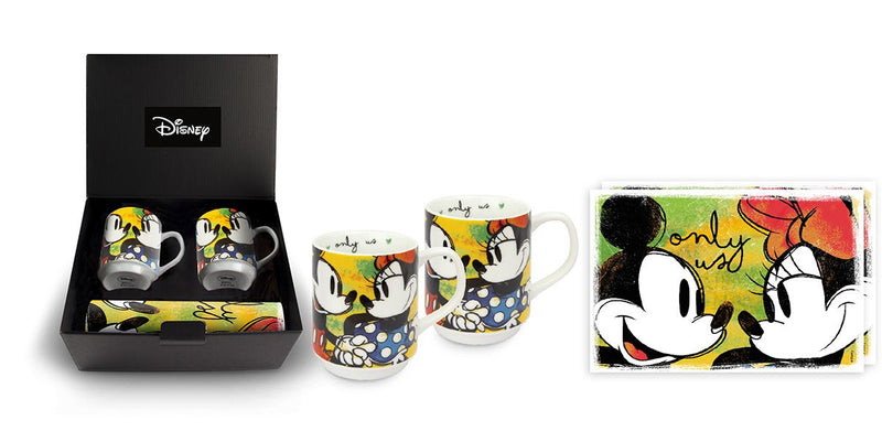 Disney stacking cup and placemat only us Mickey &amp; Minnie in gift packaging
