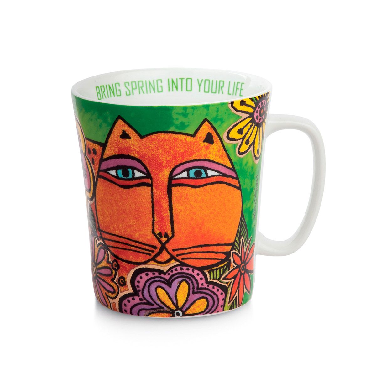4er Set "Fantastic Felines" Porzellanbecher – "Bring Spring Into Your Life"