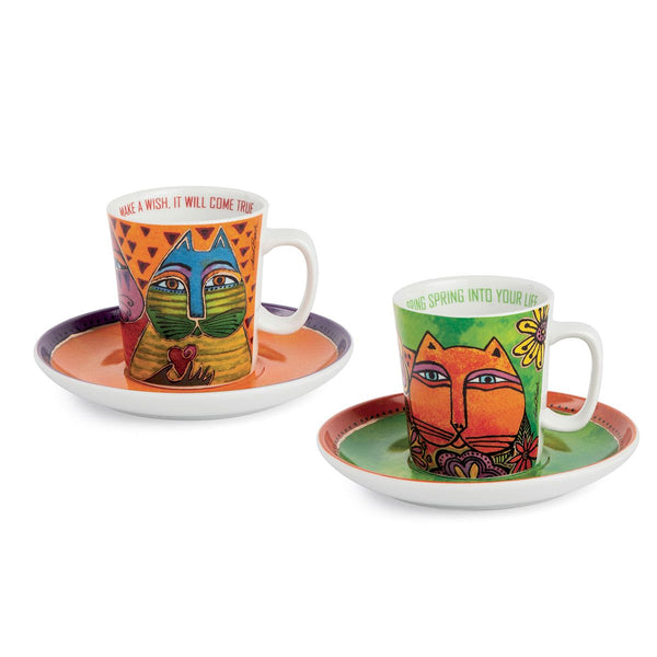 Set van 4 Disney stapelbekers 'Always Kiss Me' - porselein, 350 ml in geschenkverpakking