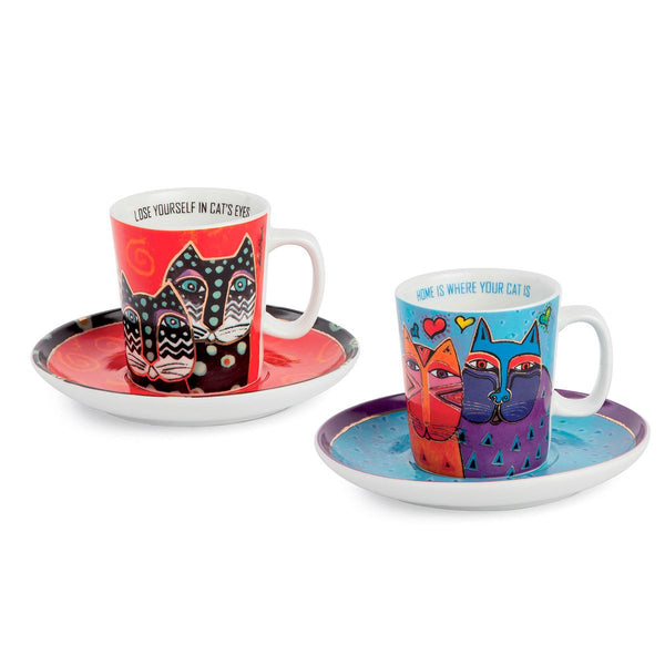 Set van 4 Disney stapelbekers 'Always Kiss Me' - porselein, 350 ml in geschenkverpakking