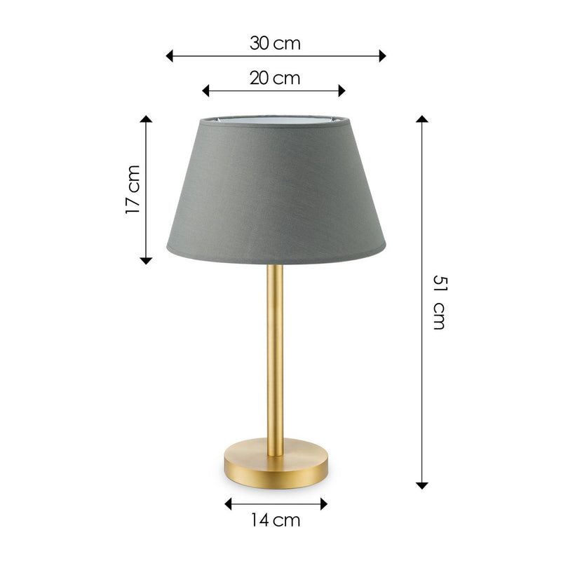 Home Sweet Home Table Lamp Largo - E27 Brass Anthracite 30cm