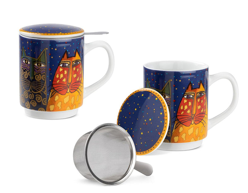 Set of 4 Disney stacking cups 'Always Kiss Me' - porcelain, 350 ml in gift packaging