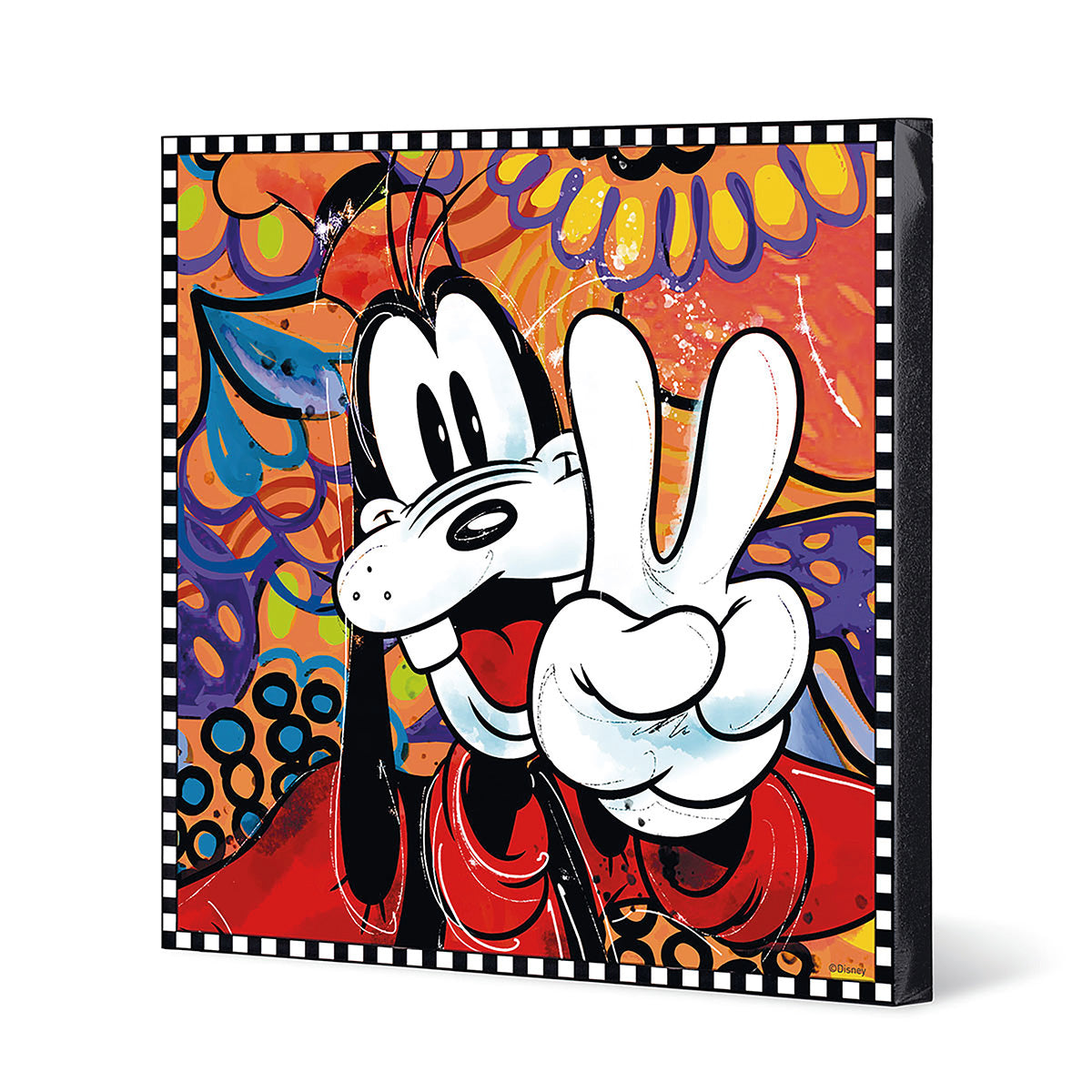 Wandbild Goofy Pop Art mehrfarbig 70x70cm Leinwand quadratisch