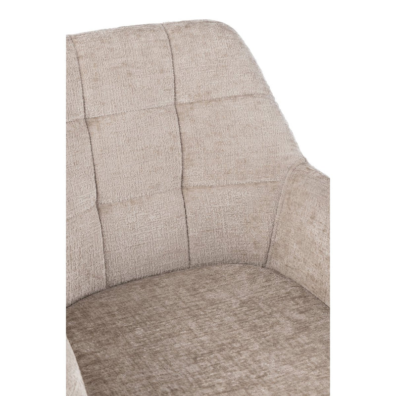 Polsterstuhl Louna in Dunkelgrau mit Metallgestell, 85 cm