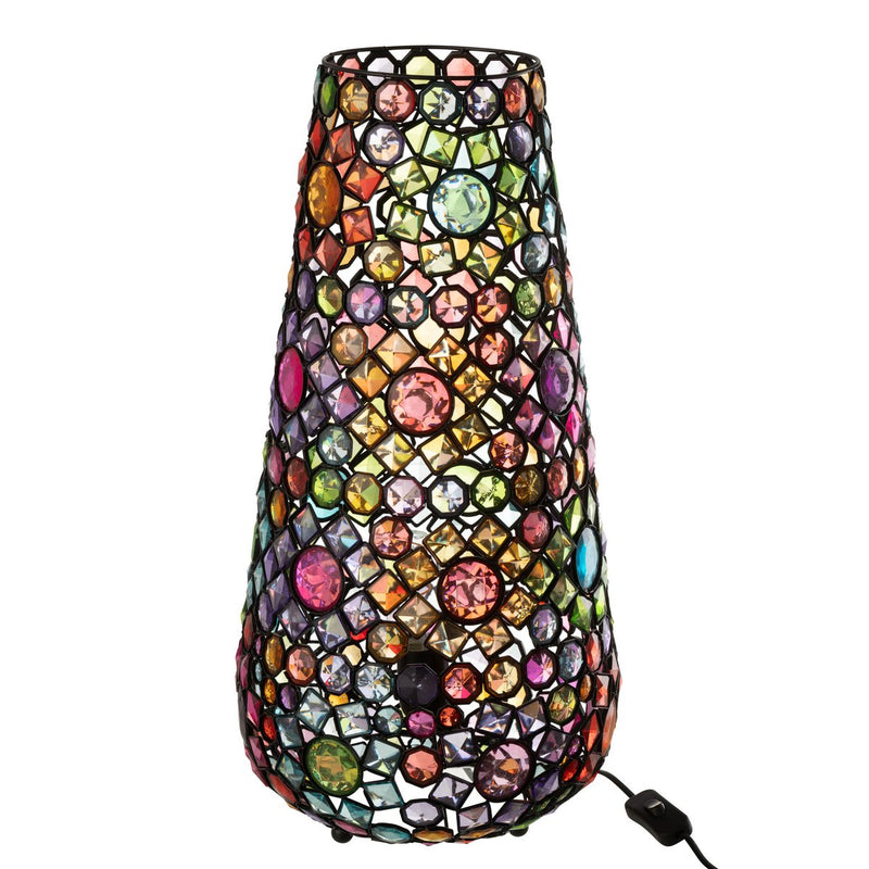Colorful floor lamp made of iron and artificial stone with mosaic design Height 55cm