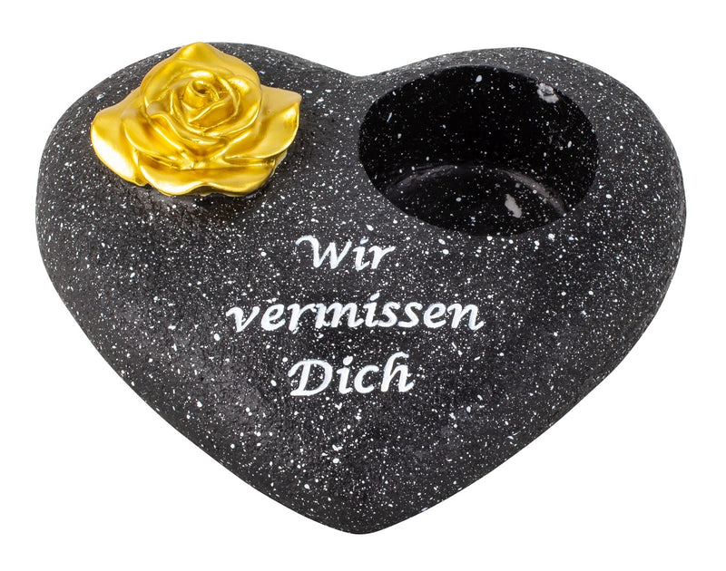 Grave decoration We miss you with rose