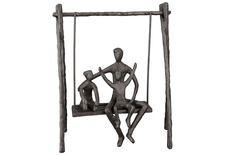 Handgefertigte Eisen Design Skulptur 'Vaterliebe' – ein Ausdruck familiärer Zuneigung