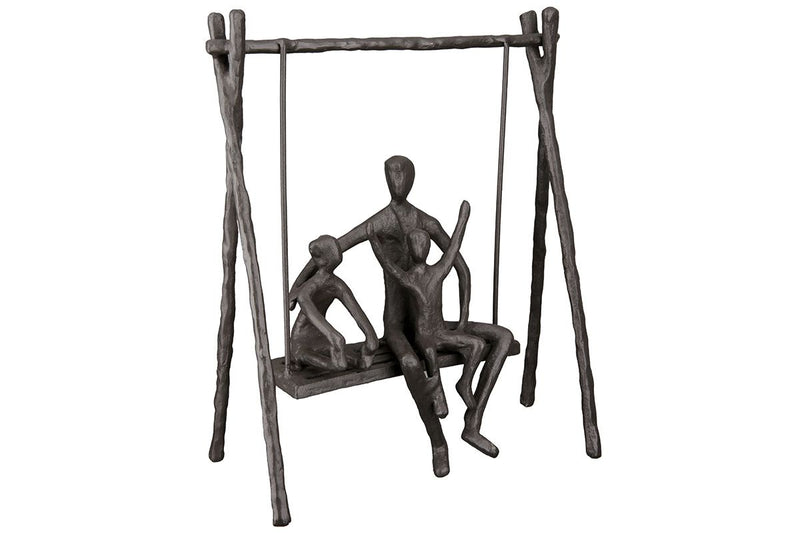 Handgefertigte Eisen Design Skulptur 'Vaterliebe' – ein Ausdruck familiärer Zuneigung