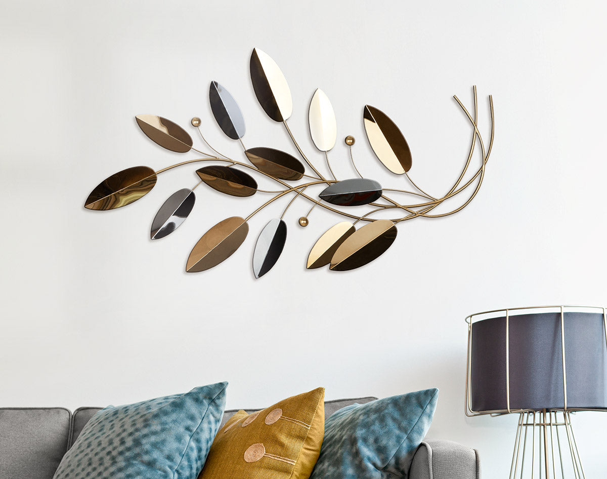 Wandrelief Shiny Metall goldfarben