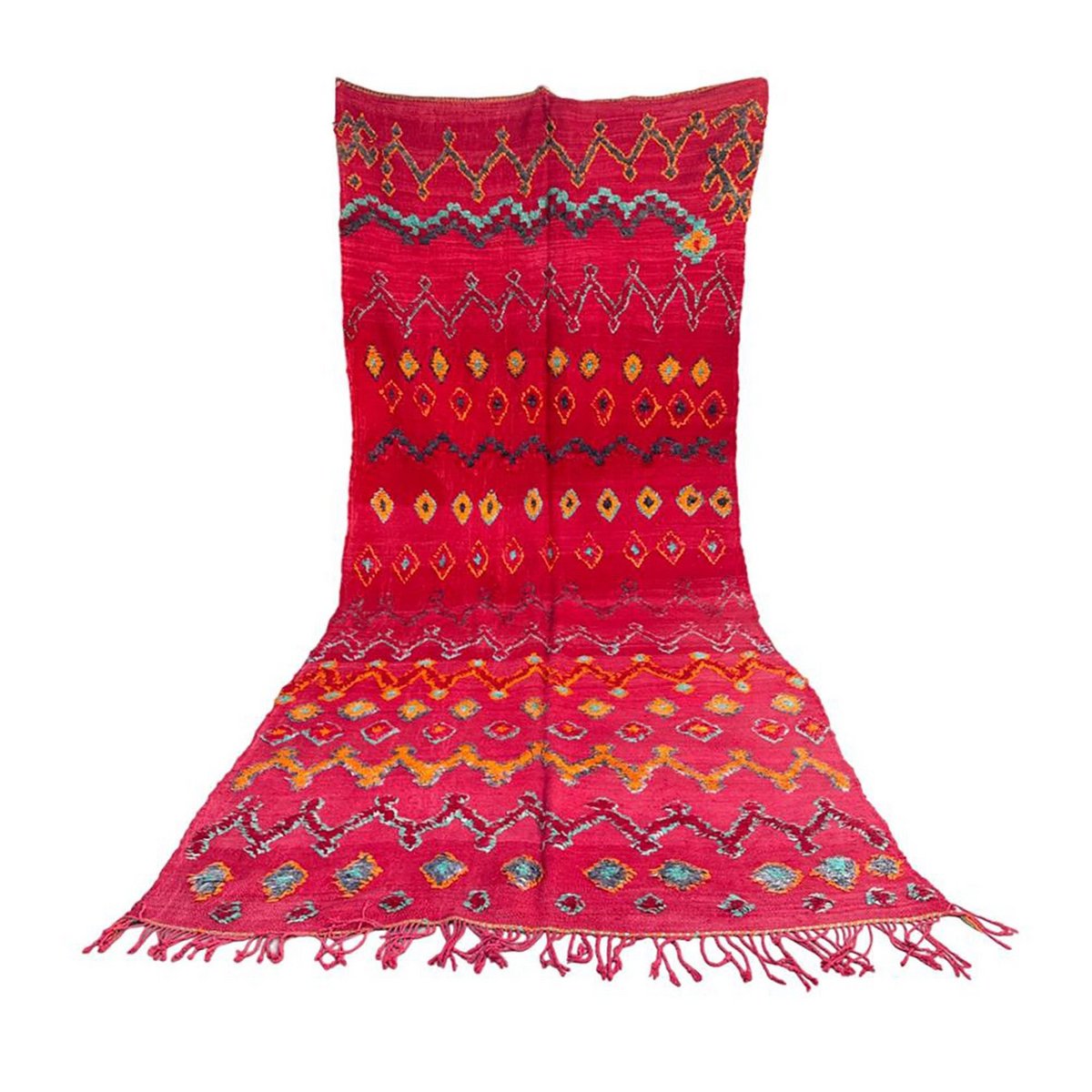 Moroccan Kelim Berber carpet made of pure wool, 163 x 405 cm