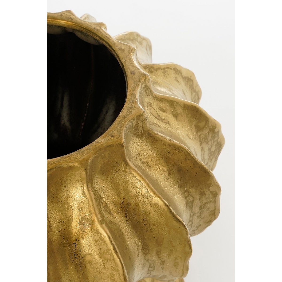 Altea Vase - H35 x Ø33 cm - Keramik - Gold