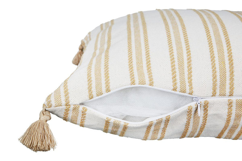 Set of 3 fabric cushions 'Stripes' - elegant design meets pure comfort