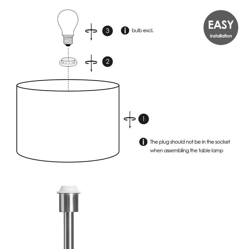 Home Sweet Home table lamp Bling - Mauro, E27, anthracite, 40x40x35.6cm