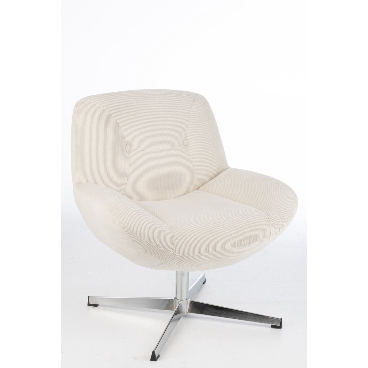 J-Line Loungesessel Chill Metal/Sperrholz Creme/Silber