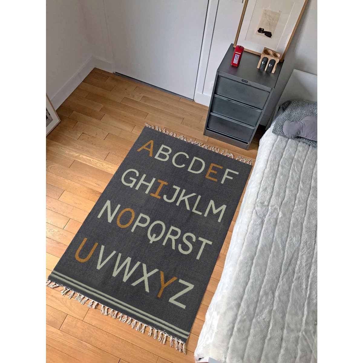 Kinderteppich aus Baumwolle ALPHABET