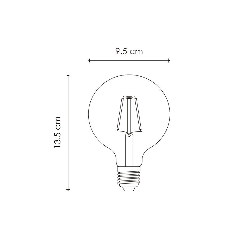 Home Sweet Home dimmable LED Globe Deco E27 G95 6W 550Lm 2700K Amber