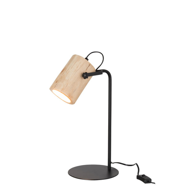 Bureaulamp Silas houtdesign naturel 42 cm