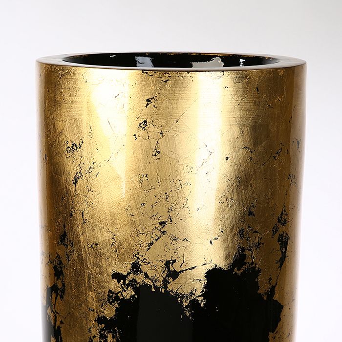 Planter XXL Cone Black Gold Poly 100 cm or 76 cm