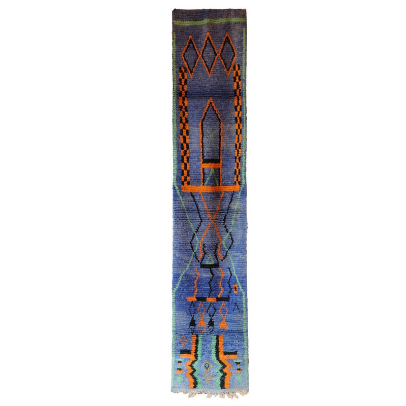 Flurteppich aus reiner Berberwolle, 73 x 386 cm