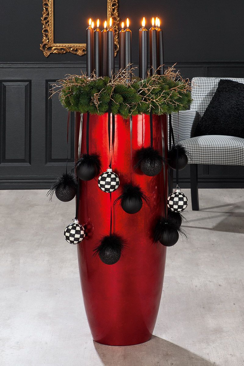 Planter XXL Cone Resin Red 115 cm or 92 cm