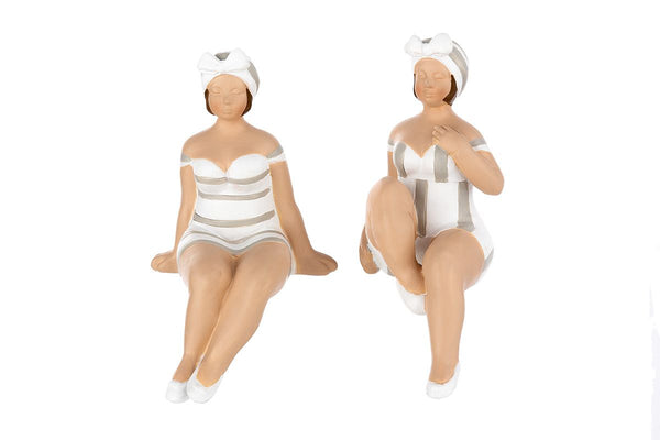 Poly figure "Becky" - set of 6 edge sitters