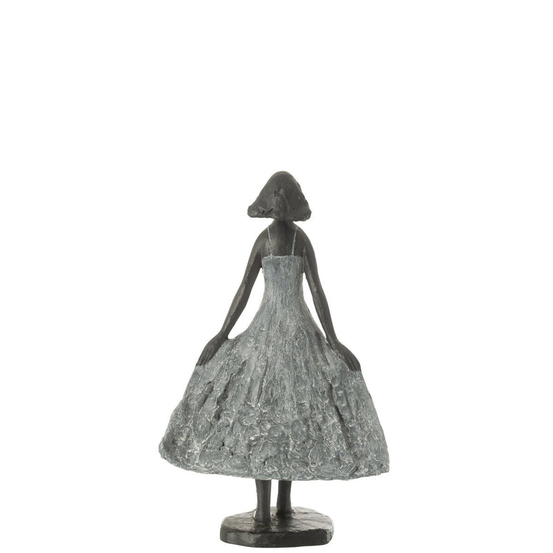 Skulptur Mädchen Blickt zum Himmel – Handgefertigte Kunstfigur Höhe 38cm