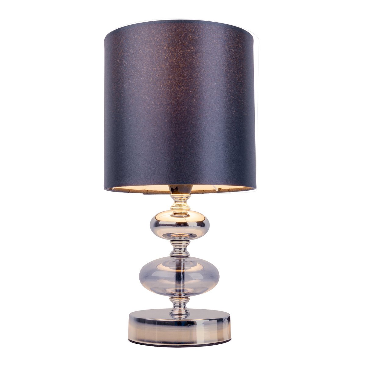 Stoff, Tischleuchte "MALI", Tischleuchte, Textil in Schwarz,, mit E14-Fassung, für Esszimmer, Wohnzimmer, Diele oder Büro, Tischlampe für Wohnzimmer oder Esszimmer, Nachttischlampe 28,5 cm hoch