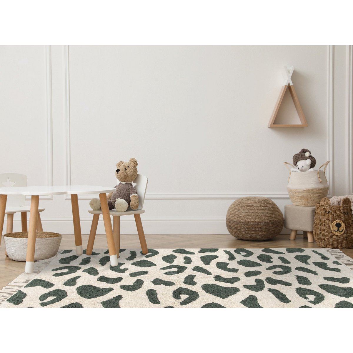 Leo Leopard gedruckter Baumwollteppich