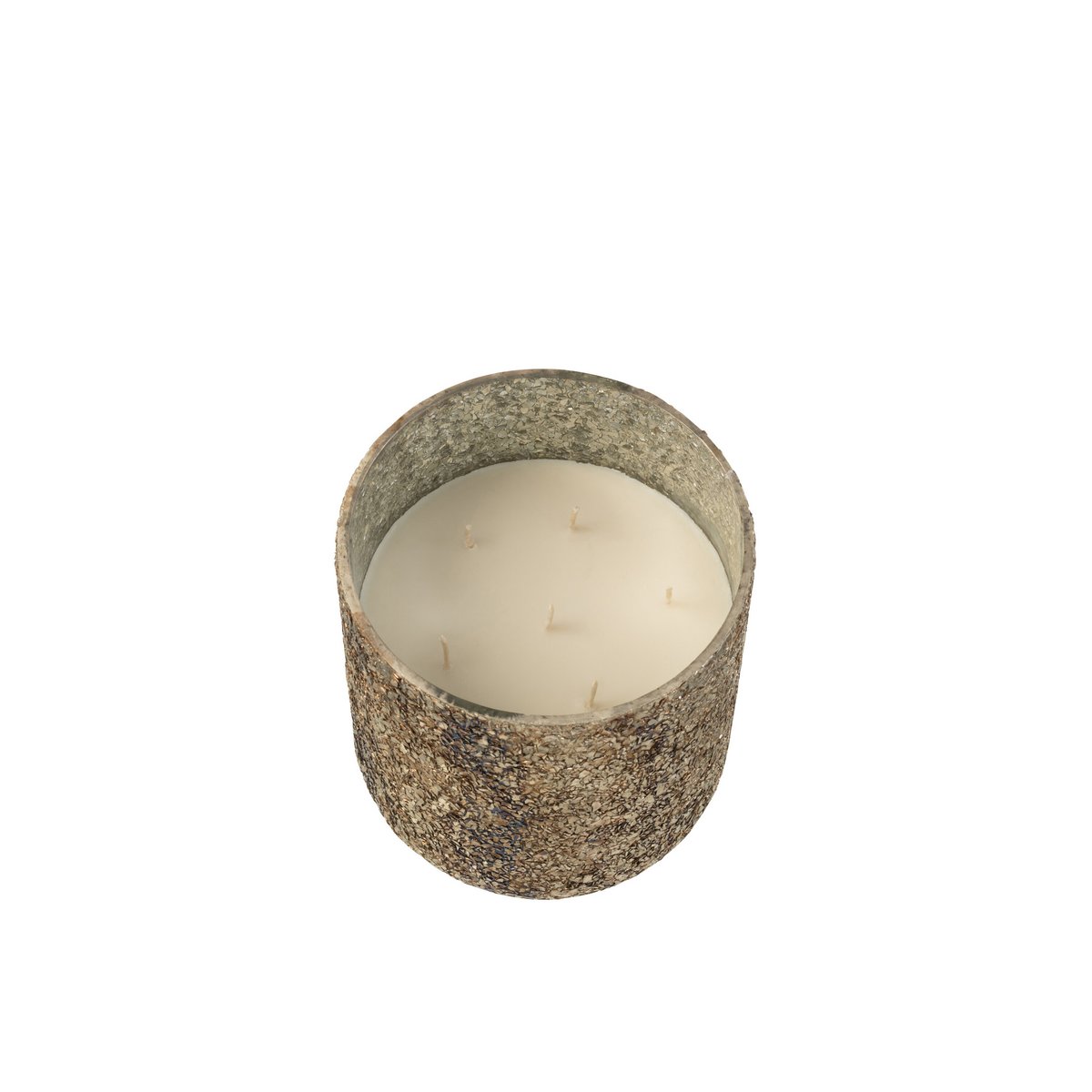 J-Line Duftkerze Luxuria – Cookie Crunch – Glas – Bronze – groß – 80U