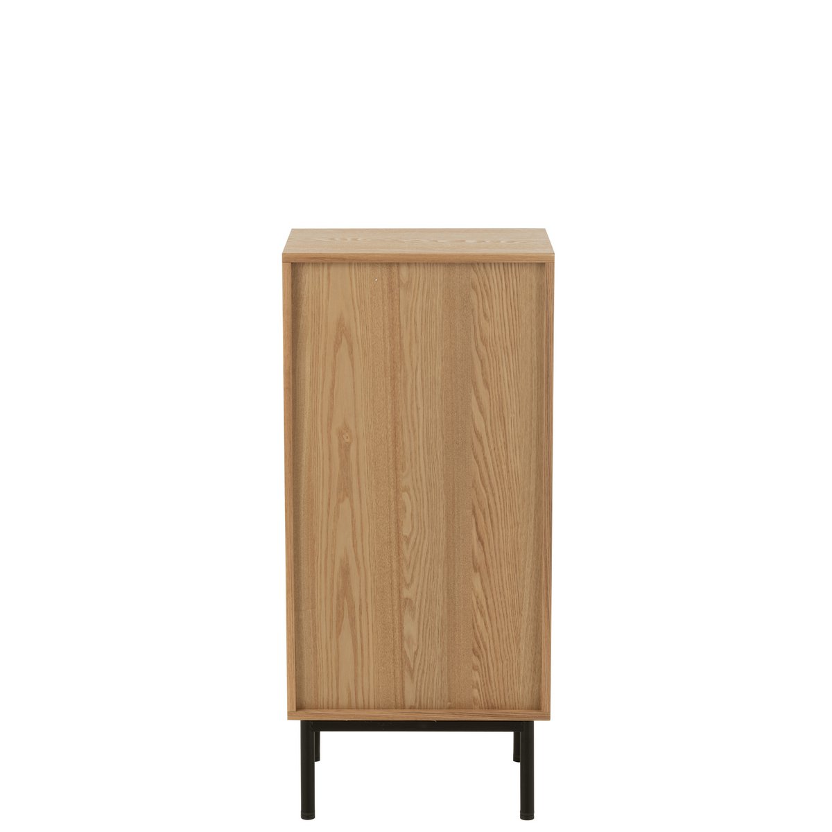 J-Line kast 5 laden MDF/metaal naturel/zwart