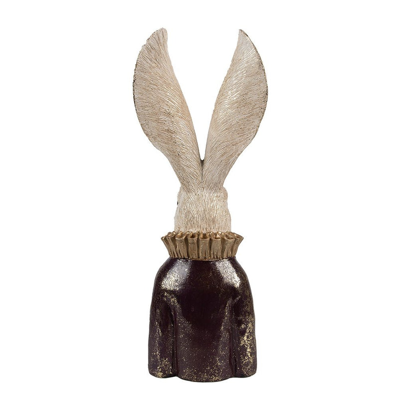 Beeld witgoudkleurig, polyresin 16x14x42 cm
