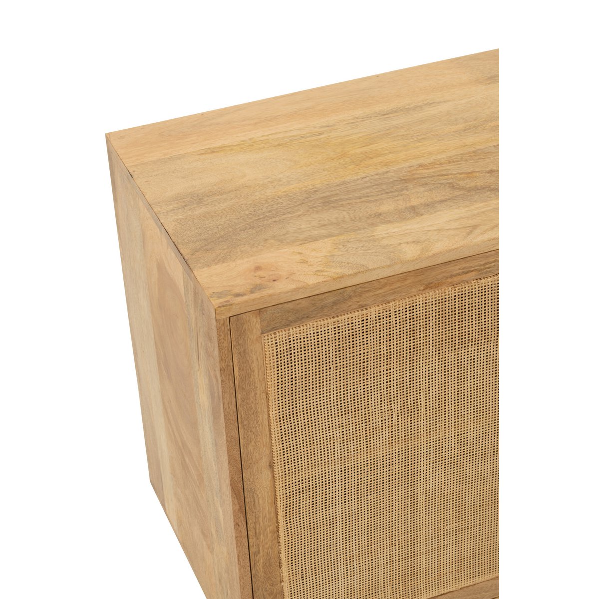 Rattan mango wood chest of drawers natural
