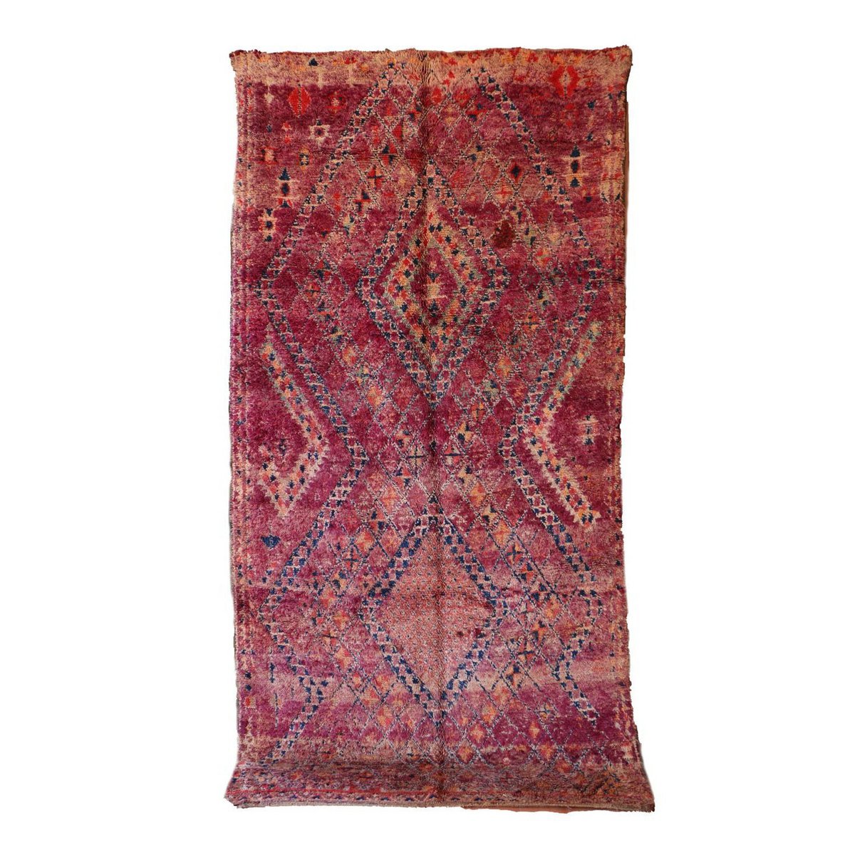 Marokkaner Berber Teppich reine Wolle 186 x 367 cm - benutzerdefinierter Teppich