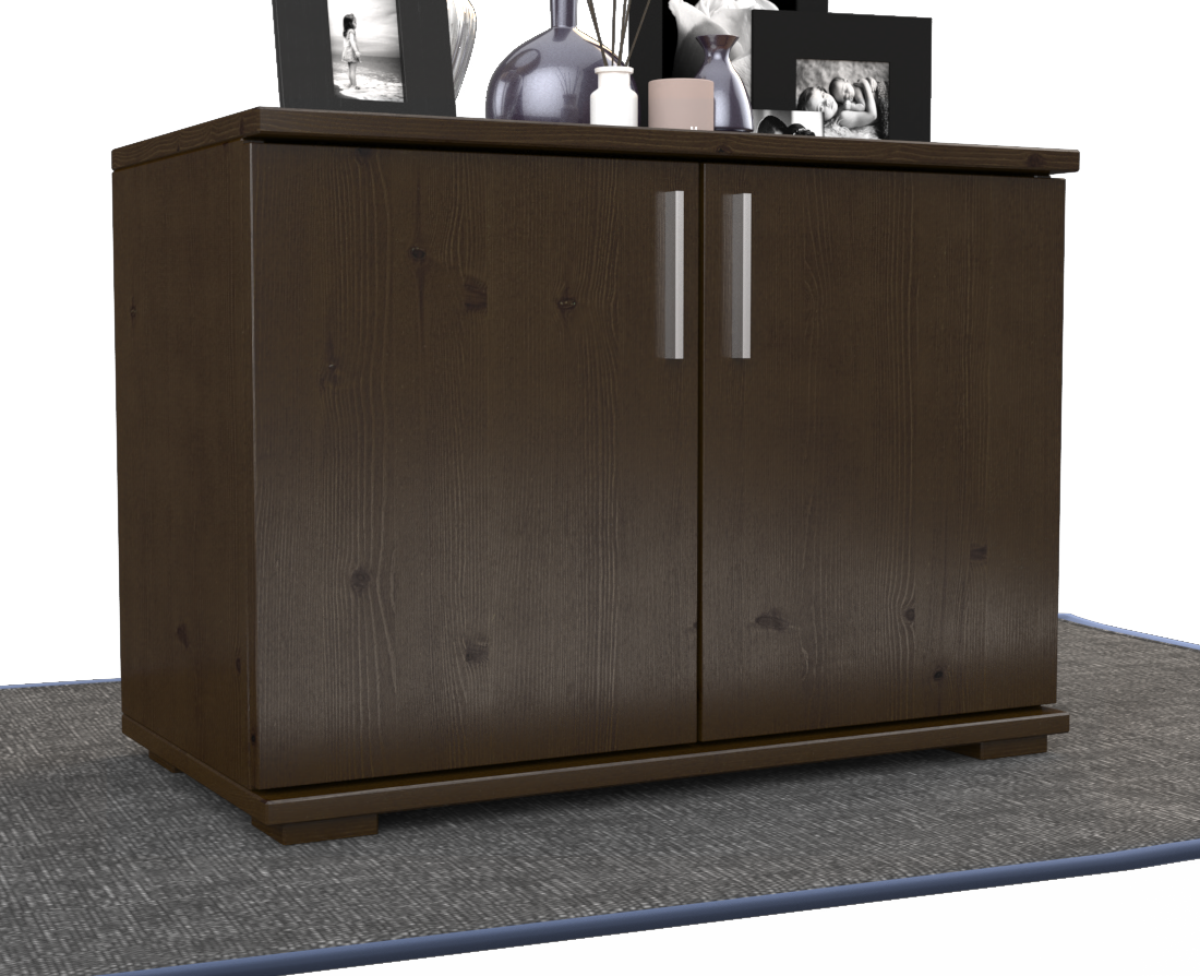 Nobis Kommode Sideboard | 2 Türig | 57cm hoch | 100% Bio Kiefer Massivholz