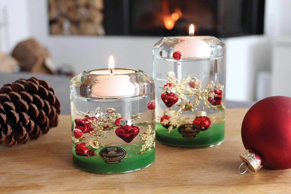 Teelichtglas Christmas Star Festliche Glasdekoration