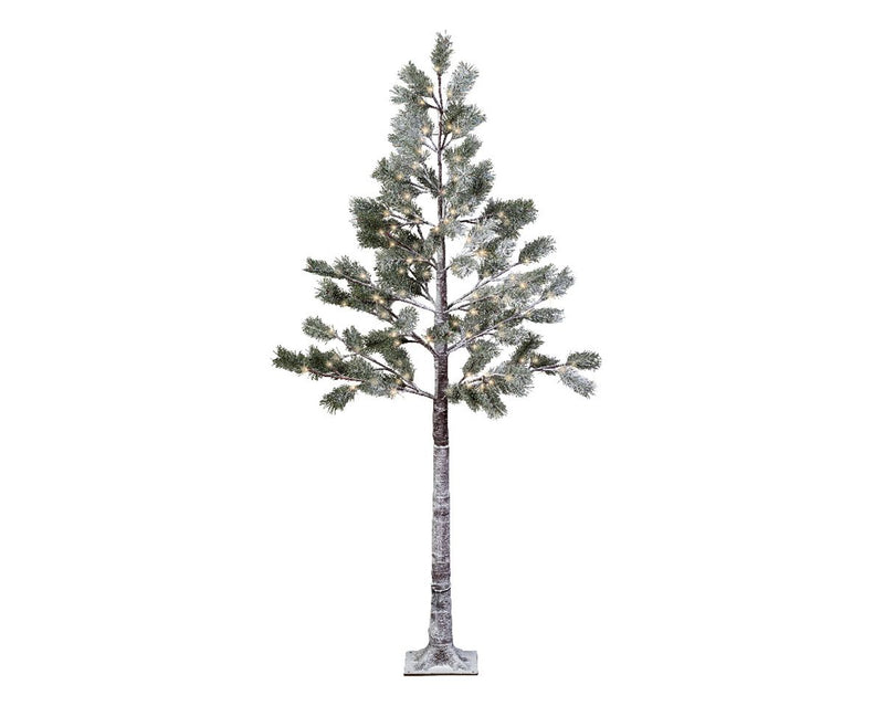 Decorative pine tree with 96 LEDs - 180 cm high artificial pine tree for indoor and outdoor use, warm white lighting