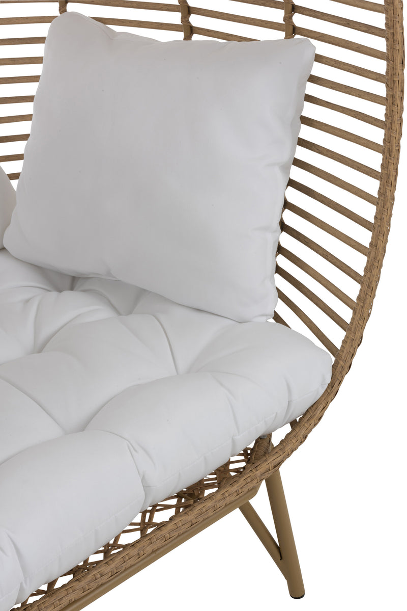 Tuinstoel Lounge Staal Ovale Vorm Natuurlijk Comfort en stijl voor uw buitenruimte