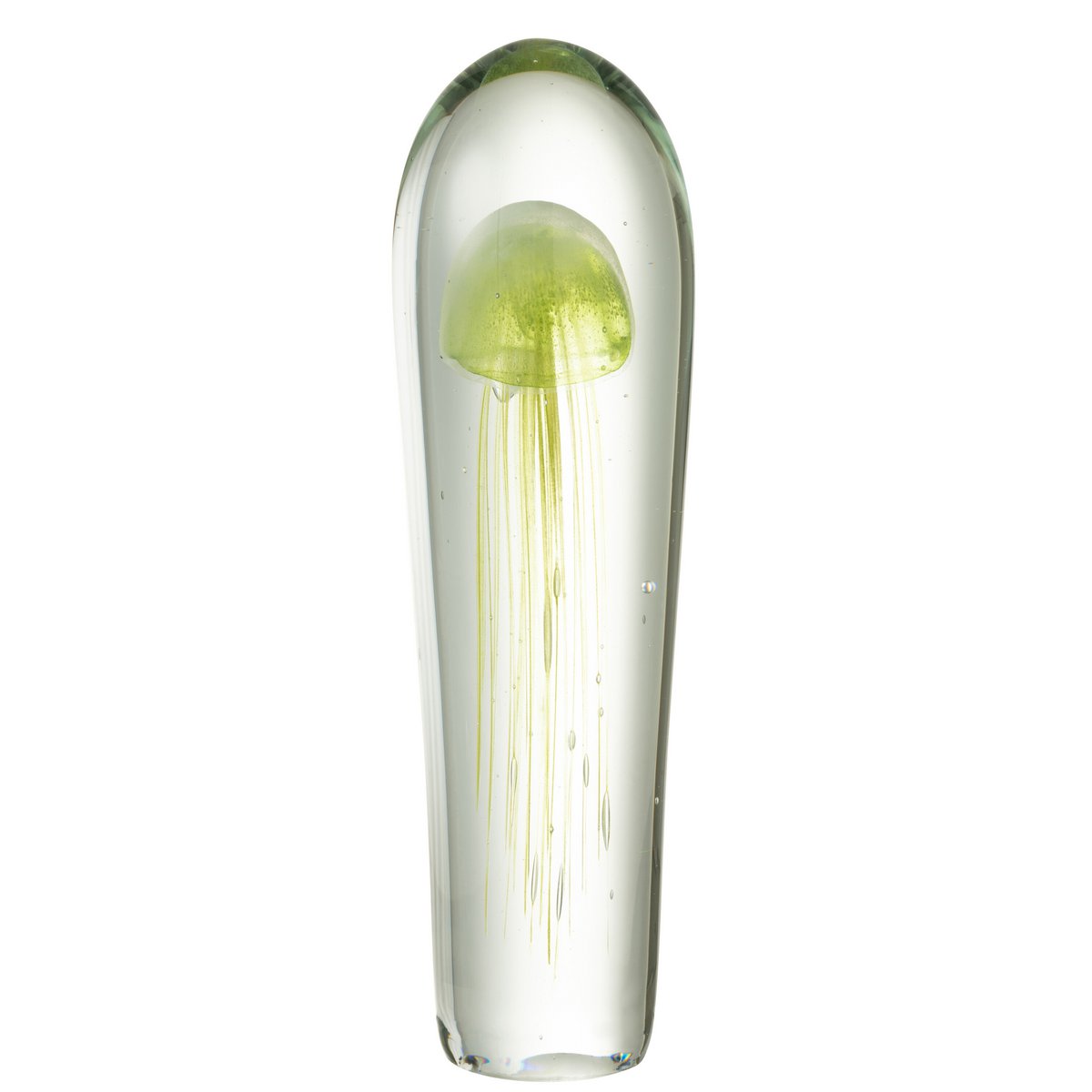 Briefbeschwerer Qualle Glas Grün XL Dekoobjekt 39cm