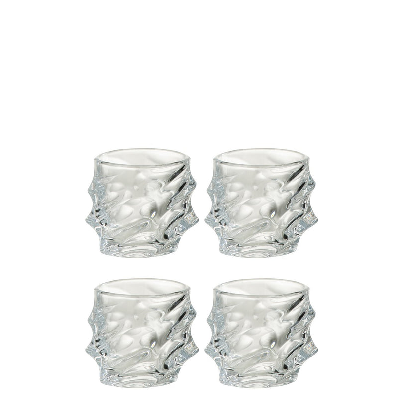 Whiskyglazen set van 4 Michigan transparant 9,5 cm in geschenkverpakking