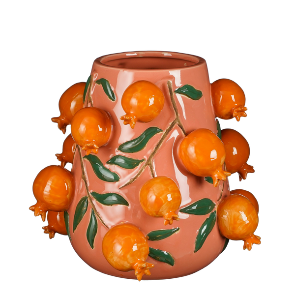 Melika Vase – H31 x Ø34 cm – Keramik – Rosa