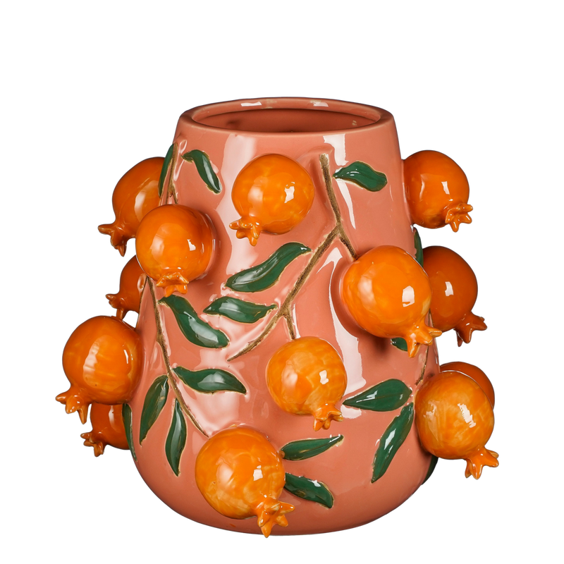 Melika Vase – H31 x Ø34 cm – Keramik – Rosa