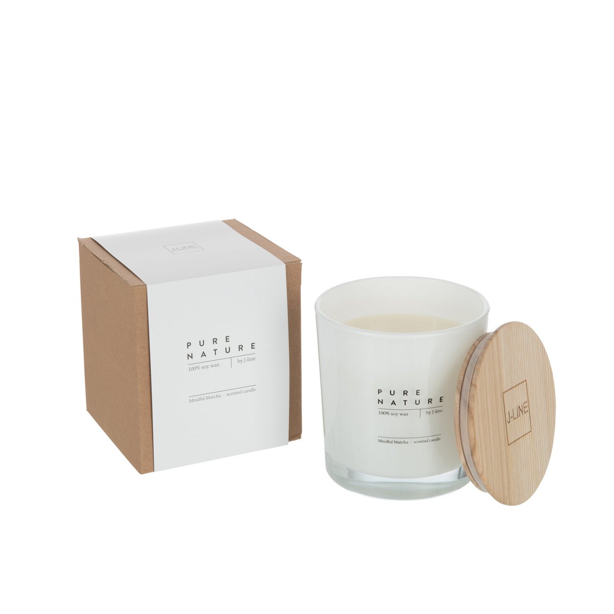 J -Line Kaars - Mindful Matcha Soja - groß - 60U