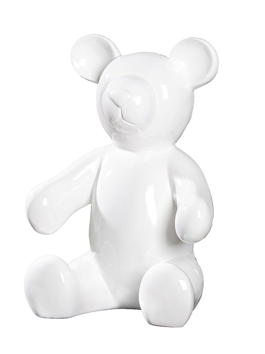 Figur 'Bär' in Reinweiß – Dekorative Figur, 45 cm Höhe
