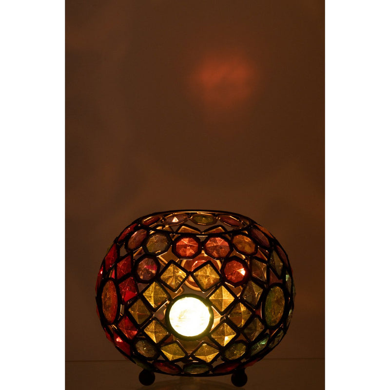 Colorful lantern made of iron with artificial stone mosaic