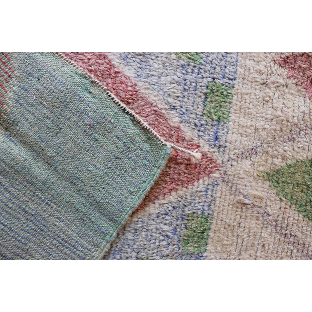 Farbenfroher Berber-Boujaad-Flurteppich, 89 x 492 cm