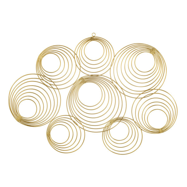 Wall decoration "Aurora" - Golden metal rings