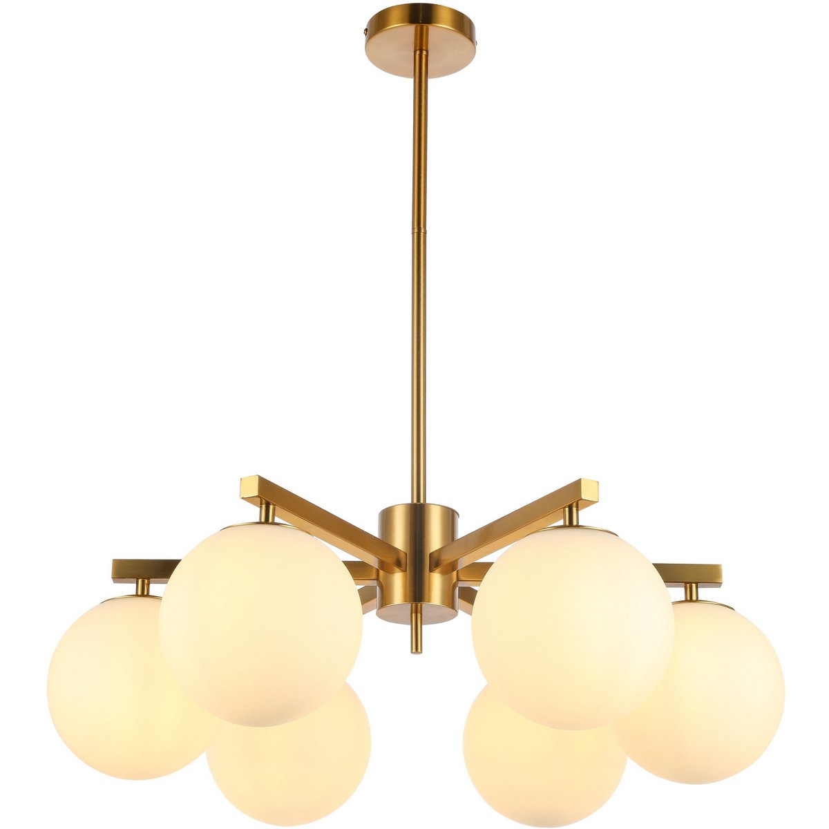 Stella white 6-bulb hanging lamp