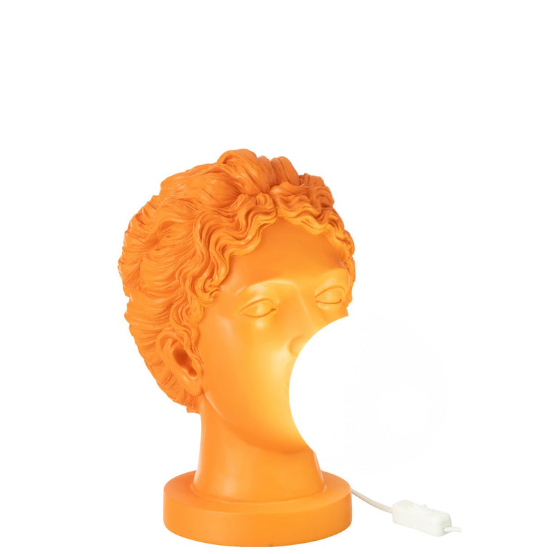 Table lamp Lady with bubble gum – Original design in orange