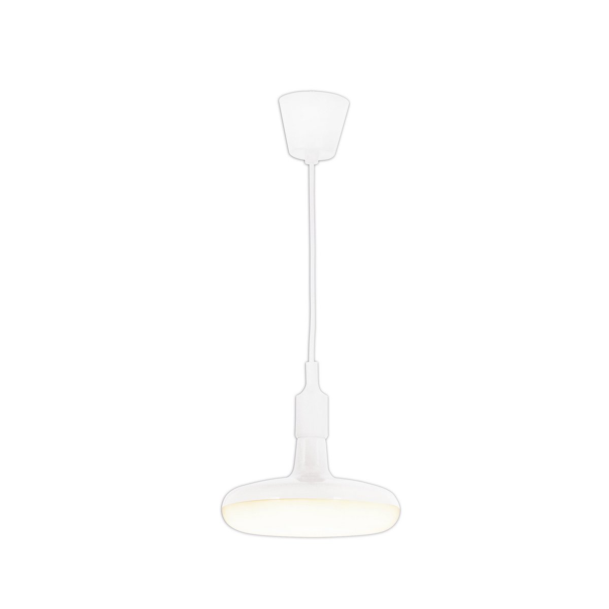 Pendelleuchte "UFO" LED weiß Hängelampe aus Kunststoff mit E27-Fassung inkl. Leuchtmittel